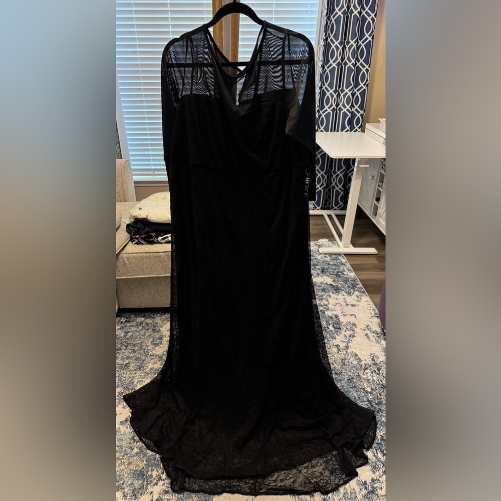 Torrid Black Lace Floor Length Formal Dress